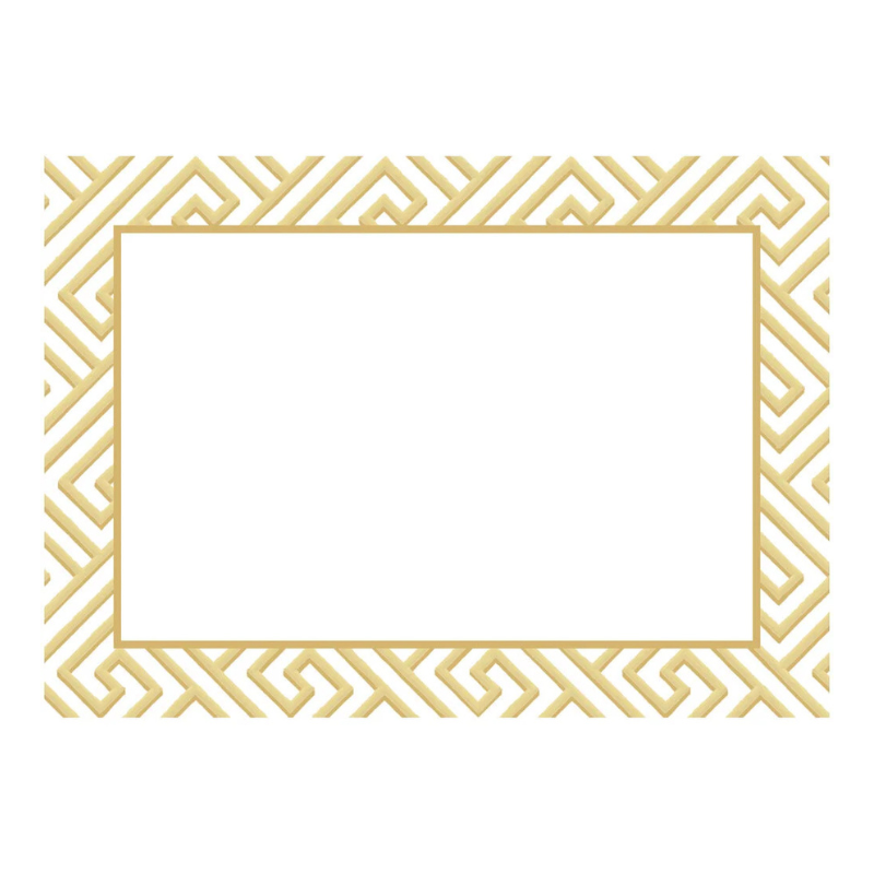 Gold Fretwork Gift Labels - Becket Hitch