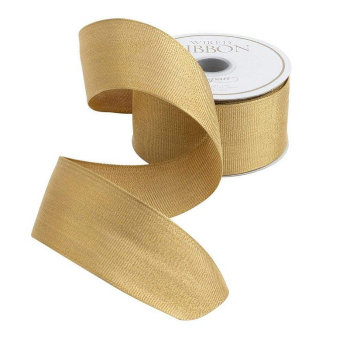 Gold Metallic Grosgrain Ribbon - Becket Hitch