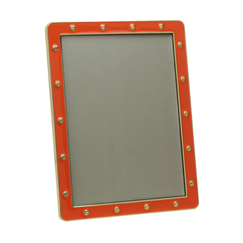 Gold Orange Locket Frame-Becket Hitch