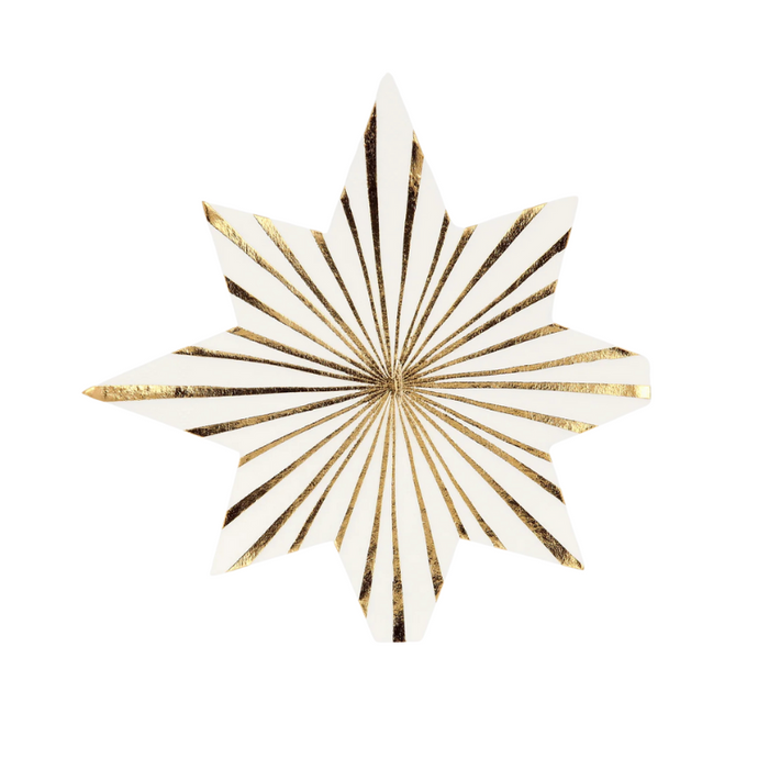 Gold Stripe Star Napkins - Becket Hitch