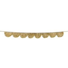 Load image into Gallery viewer, Gold Tinsel Scallop Garland - Becket Hitch
