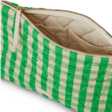 Load image into Gallery viewer, Green/Sand Nola Makeup Bag - Becket Hitch

