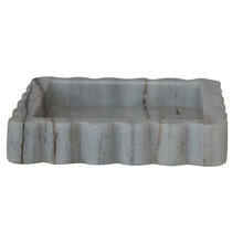 Load image into Gallery viewer, Grey Marble Scalloped Tray - Becket Hitch
