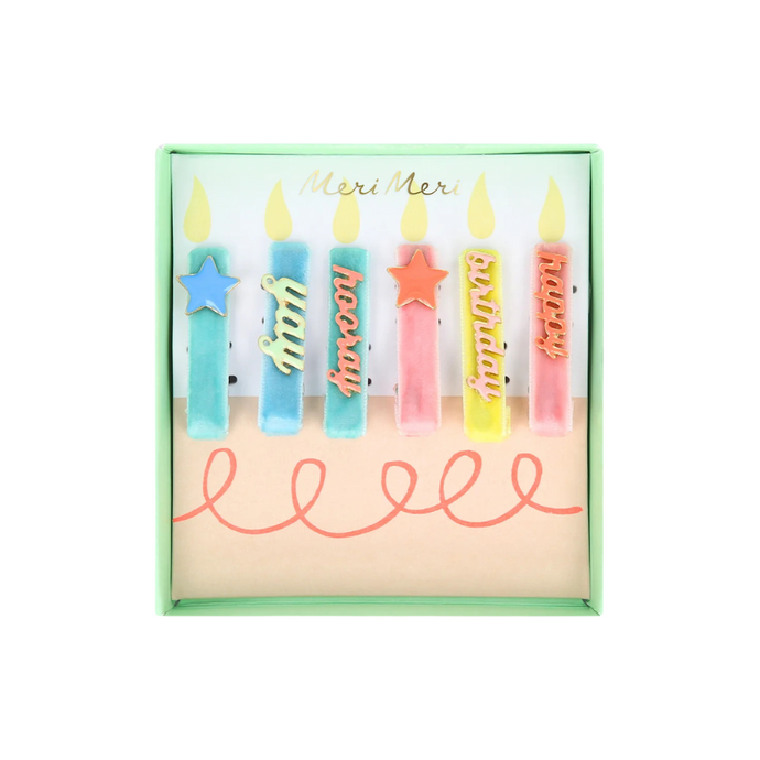 Happy Birthday Hair Clips-Becket Hitch