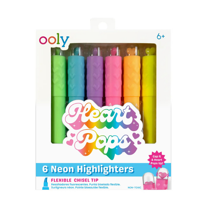 Heart Pops Neon Highlighters-Becket Hitch