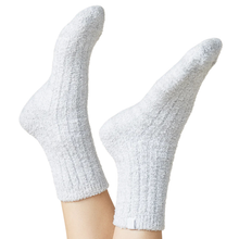 Load image into Gallery viewer, Heather Grey Marshmallow Crew Socks - Becket Hitch
