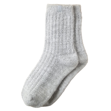 Load image into Gallery viewer, Heather Grey Marshmallow Crew Socks - Becket Hitch
