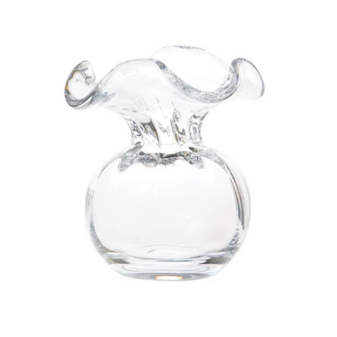 Hibiscus Glass Clear Bud Vase-Becket Hitch-Becket Hitch