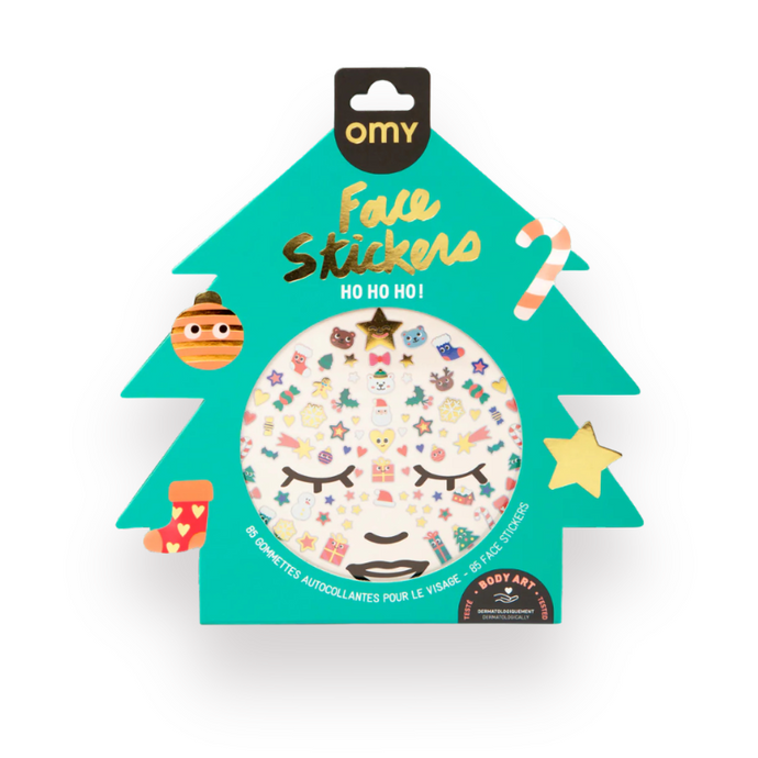 Ho Ho Ho Face Stickers - Becket Hitch