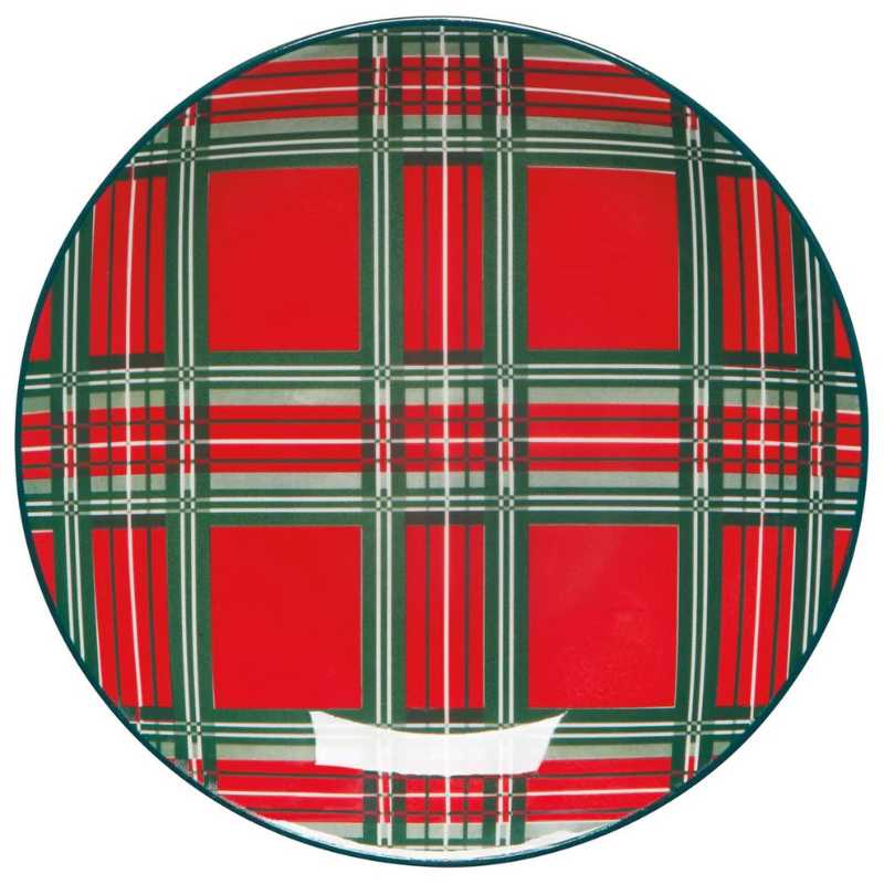 Holiday Plaid Appetizer Plates-Becket Hitch