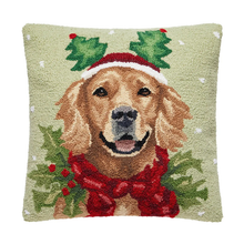 Load image into Gallery viewer, Holiday Retriever Hook Pillow - Becket Hitch
