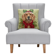 Load image into Gallery viewer, Holiday Retriever Hook Pillow - Becket Hitch
