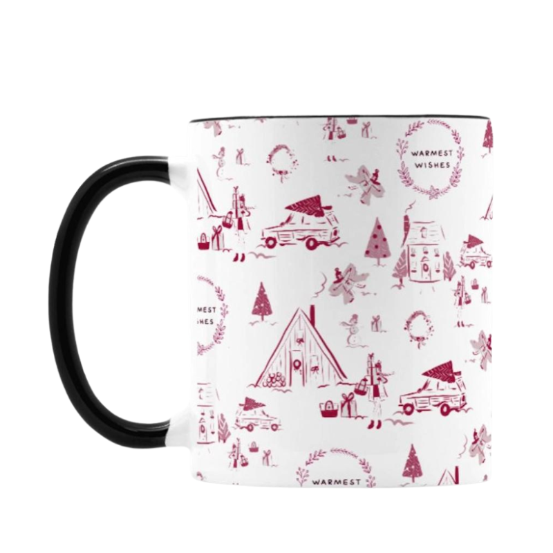 Holiday Toile Mug-Becket Htich