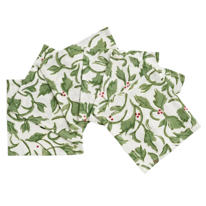 Holly Berry Cocktail Napkins Set-Becket Hitch