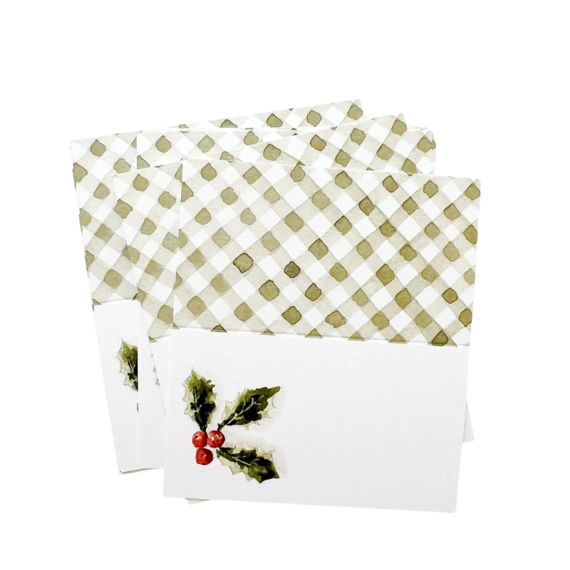 Holly Berry Place Cards-Becket Hitch