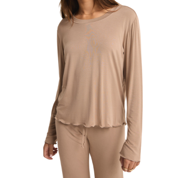 Hometown LS Top in Latte-Becket Hitch