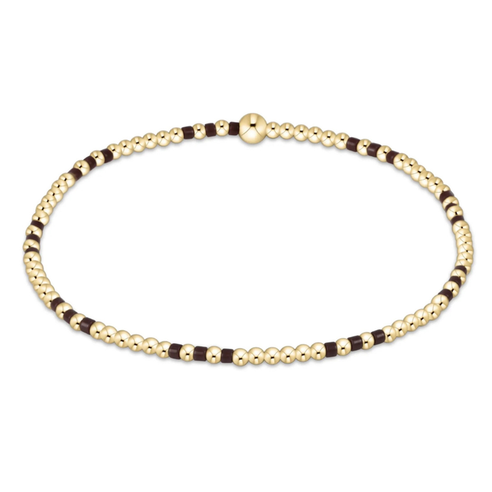 Hope Joy Pattern 2mm Bead Bracelet Chocolate - Becket Hitch