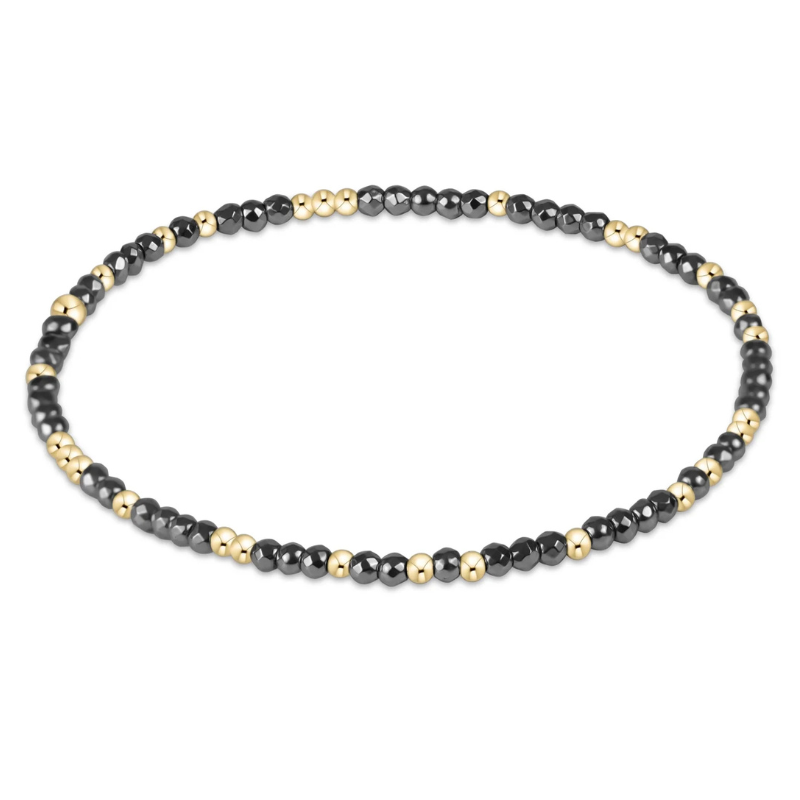 Hope Unwritten Silver Faceted Hematite 2mm Bead Bracelet - Becket Hitch