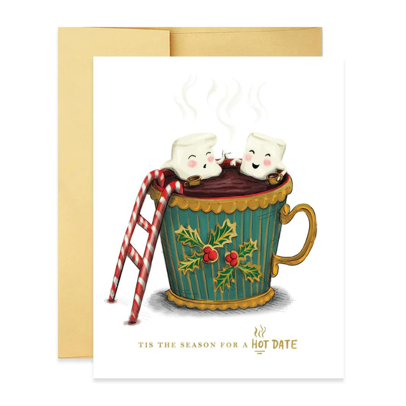 Hot Date Marshmallow Card - becket Hitch