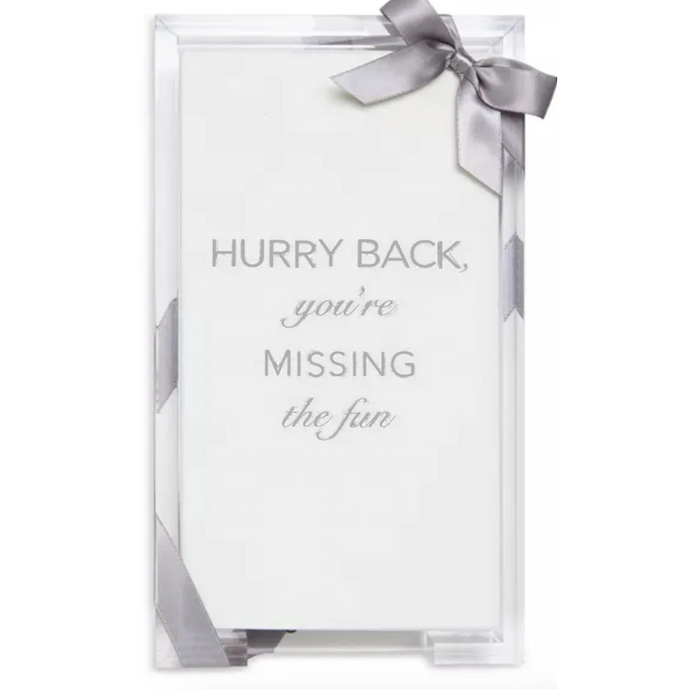 Hurry Back  Guest Towel Hostess Set - becket Hitch