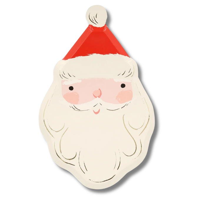 Jolly Christmas Santa Plates-Becket Hitch