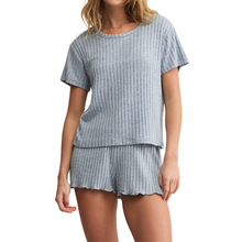 Load image into Gallery viewer, Kara Rib Tee  Light Denim -Becket Hitch
