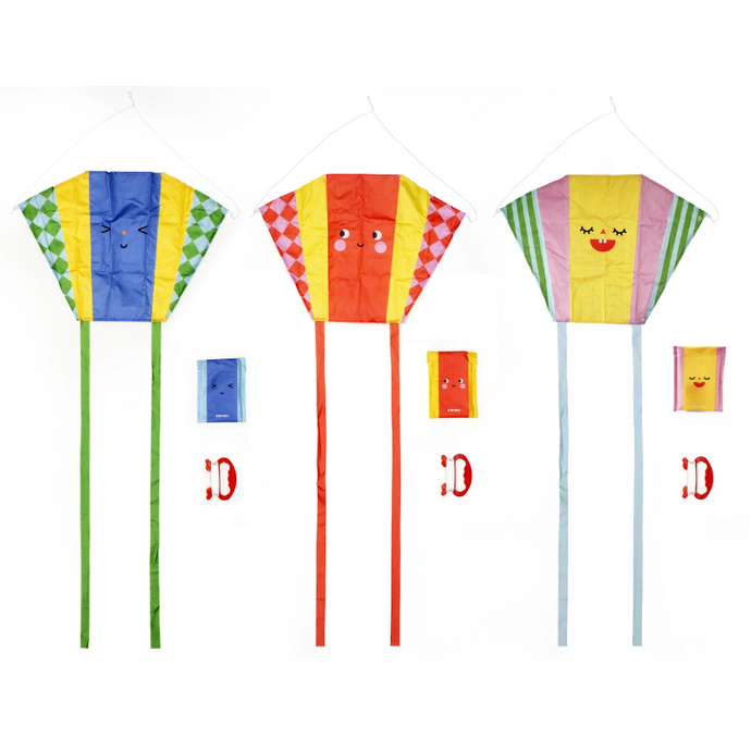 Kidoki Funny Faces Pocket Kite-Becket Hitch