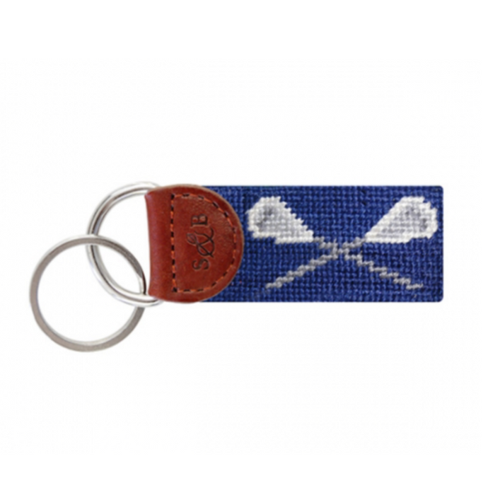 Lacrosse Needlepoint Key Fob - Becket Hitch