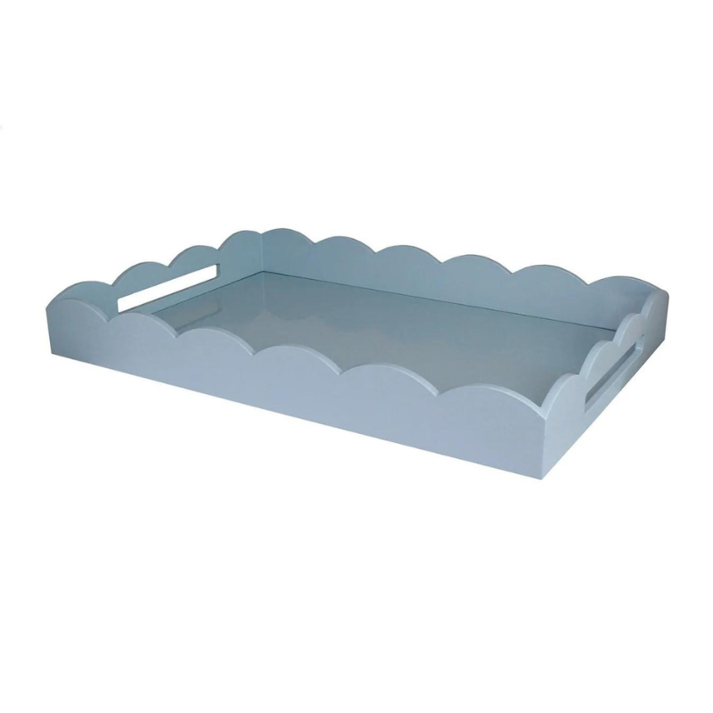 Large Denim Scalloped Tray-Becket Hitch