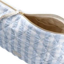 Load image into Gallery viewer, Light Blue/White Karla Toiletry Bag - Becket Hitch
