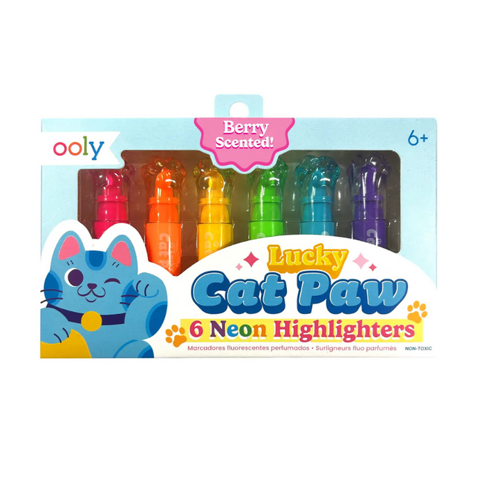 Lucky Cat Paw Neon Highlighters-Becket Hitch