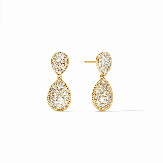 Luna Teardrop Earring Cubic Zirconia-Becket Hitch