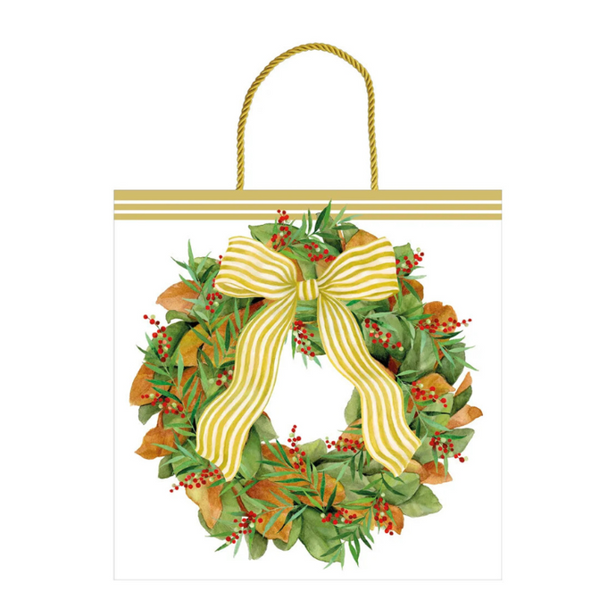 Magnolia Wreath Small Gift Bag - Becket Hitch