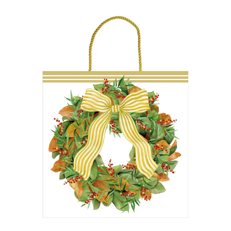 Magnolia Wreath Small Gift Bag - Becket Hitch