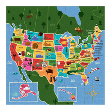 Load image into Gallery viewer, Map of the U.S.A. Jumbo Puzzle - Becket Hitch
