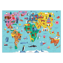 Load image into Gallery viewer, Map of the World Geography Puzzle - Becket Hitch
