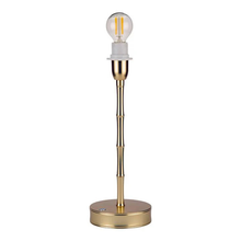 Load image into Gallery viewer, Matte Gold Bamboo Lamp Base 12" - Becket Hitch
