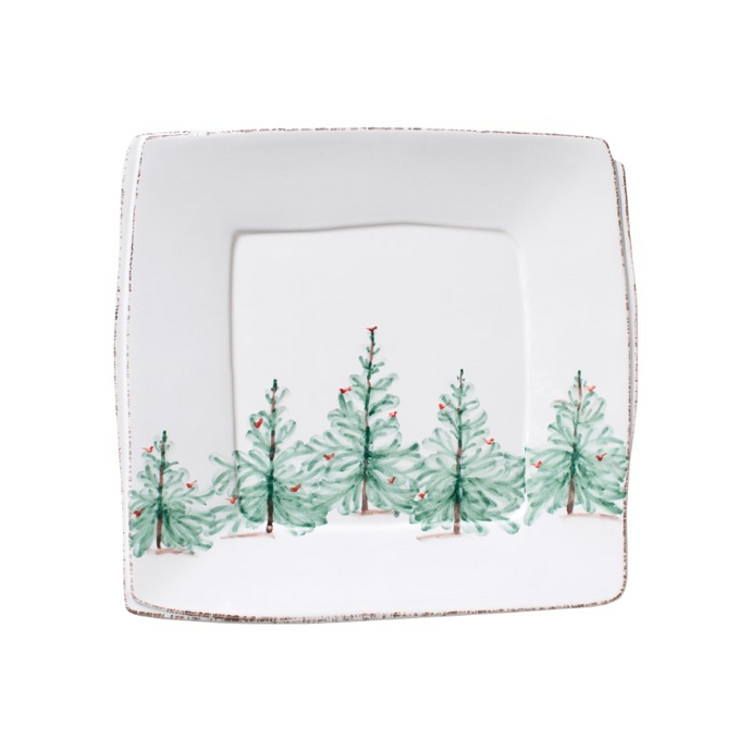 Melamine Lastra Holiday Square Platter-becket hitch