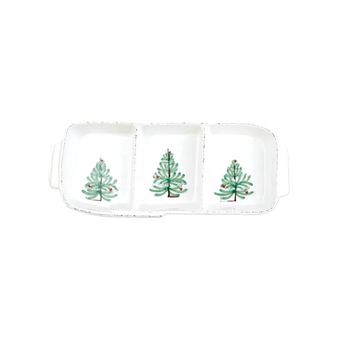 Melamine Lastra Holiday Three Part Server-becket hitch