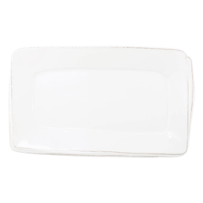 Melamine Lastra White Rectangular Platter - Becket Hitch