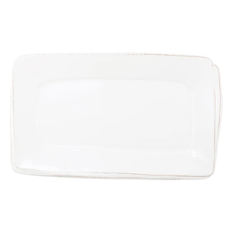 Melamine Lastra White Rectangular Platter - Becket Hitch