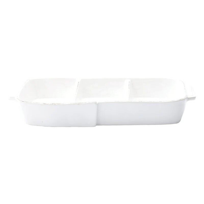 Melamine Lastra White Three-Part Server - BECKET HITCH