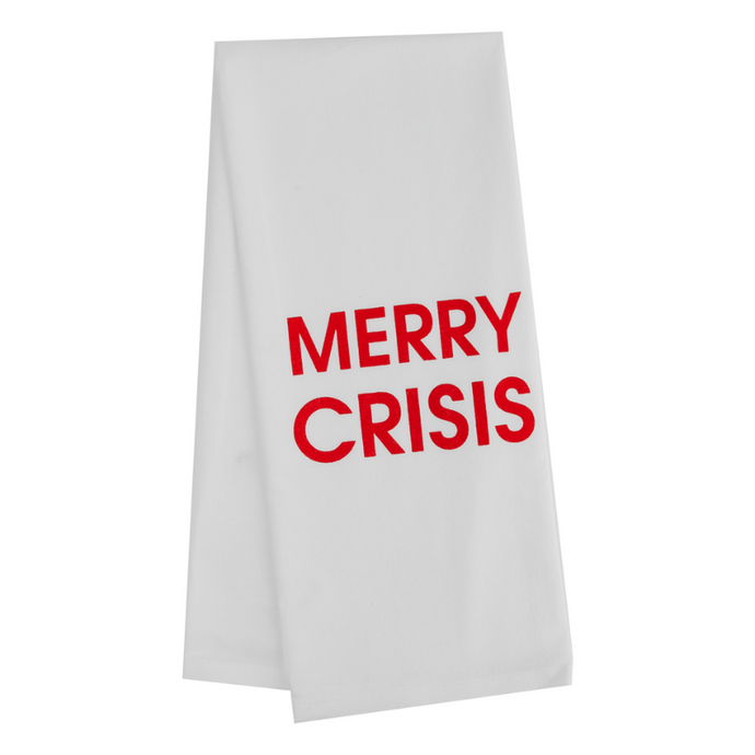 Merry Crisis Tea Towel-Becket Hitch