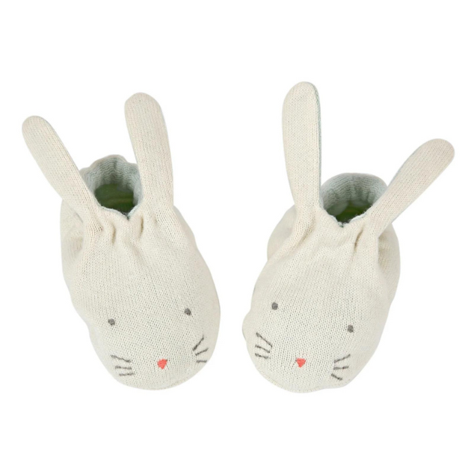 Mint Bunny Baby Booties-Becket Hitch