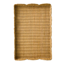 Load image into Gallery viewer, Natural Wicker Scalloped Rectangle Trays -Becket Hitch
