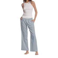 Load image into Gallery viewer, Nautico Boxer Pant Classic Stripe Slate Blue/Ivory - Becket Hitch
