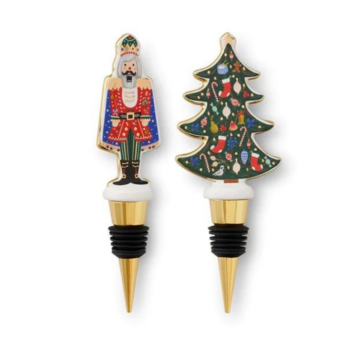 Nutcracker Porcelain Wine Stopper Set-Becket Hitch