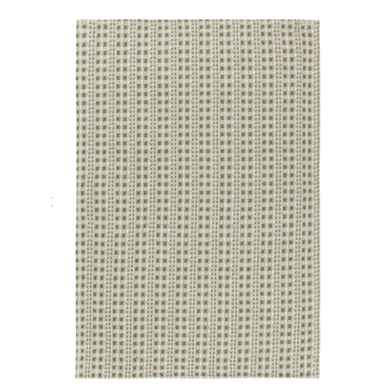 Olive Branch Grid Tea Towel - Becket Hitch