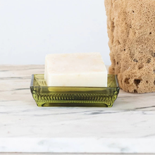 Load image into Gallery viewer, Olive Glass Soap Dish - Becket Hitch
