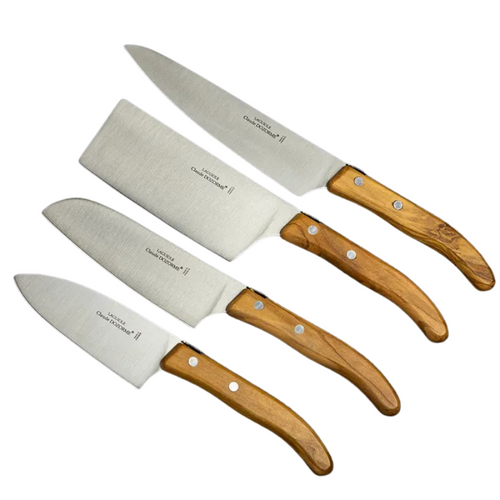 Olive Wood Chef Knife Set-Becket Hitch